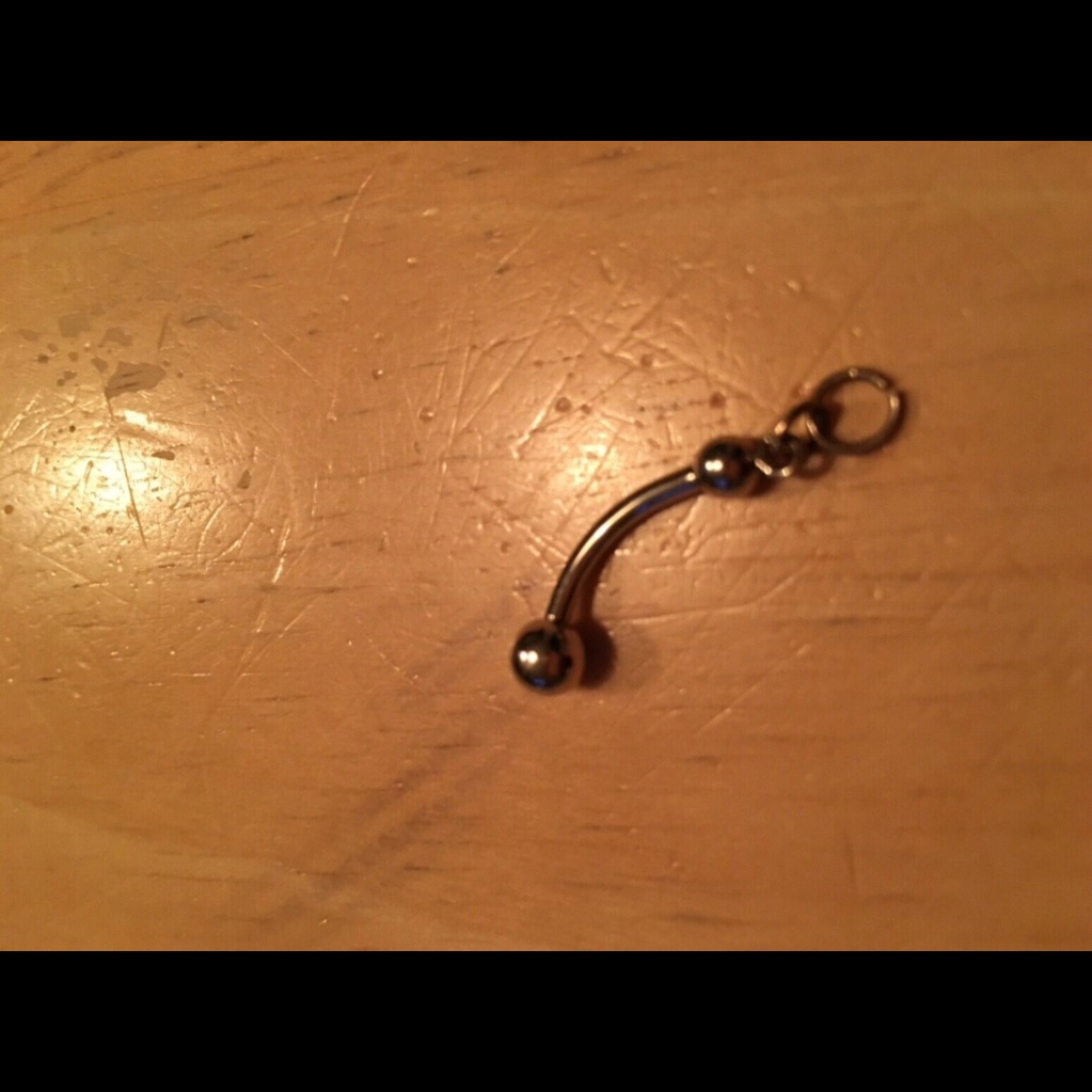 Body Candy 14 Kt White Gold Navel Curve